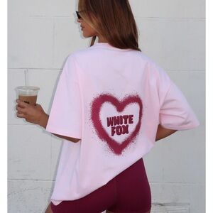 11th Street City Girl at Heart Oversized Tee Strawberry Whip